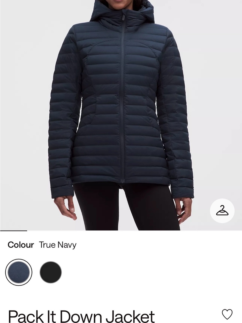 lululemon athletica Packable Hooded Puffer Jacket — True Navy